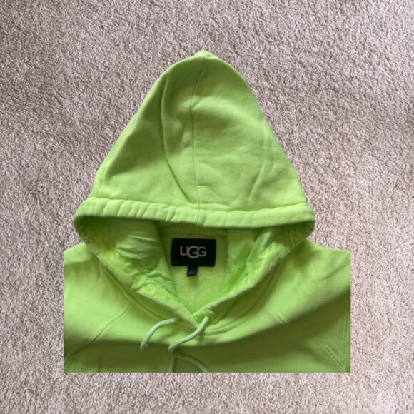 ๐ UGG Neon Yellow Cropped Hoodie โ Size S - Picture 4 of 6